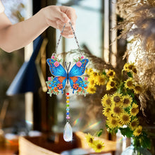 Load image into Gallery viewer, 2Pcs/Set Flower Wreath Rabbit-SunCatcher Window Hanging Diamond Wind Chimes
