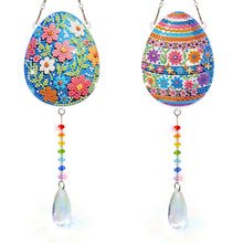 Load image into Gallery viewer, 2Pcs/Set Flower Wreath Rabbit-SunCatcher Window Hanging Diamond Wind Chimes
