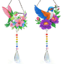 Load image into Gallery viewer, 2Pcs/Set Bow-Shaped Easter Egg-SunCatcher Window Hanging Diamond Wind Chimes
