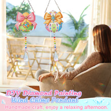 Load image into Gallery viewer, 2Pcs/Set Bow-Shaped Easter Egg-SunCatcher Window Hanging Diamond Wind Chimes
