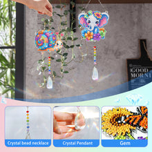 Load image into Gallery viewer, 2Pcs/Set Bow-Shaped Easter Egg-SunCatcher Window Hanging Diamond Wind Chimes
