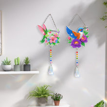 Load image into Gallery viewer, 2Pcs/Set Bow-Shaped Easter Egg-SunCatcher Window Hanging Diamond Wind Chimes
