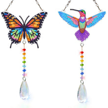 Load image into Gallery viewer, 2Pcs/Set Bow-Shaped Easter Egg-SunCatcher Window Hanging Diamond Wind Chimes
