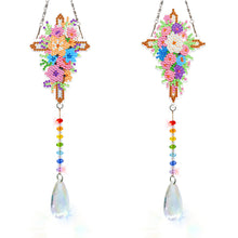 Load image into Gallery viewer, 2Pcs/Set Cross-SunCatcher Window Hanging Diamond Wind Chimes
