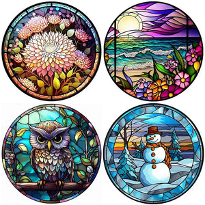 Stained Glass Animal-Full Round Diamond Painting-30x30cm