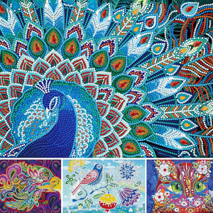 Bird-Partial Special Luminous Diamond Painting-40x30cm