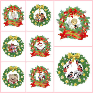 Christmas-Single Side Drill-Diamond Wreath