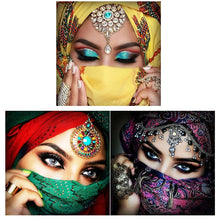 Load image into Gallery viewer, Veiled Girl-Full Round Diamond Painting-30x30cm
