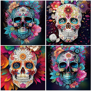 Skull-Partial Special Diamond Painting-30x30cm