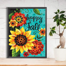 Load image into Gallery viewer, Sunflower Calligraphy And Painting-Full Round Diamond Painting-30x40cm
