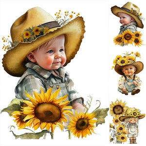 Cowboy Kid-Full Round Diamond Painting-30x40cm