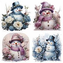 Load image into Gallery viewer, Christmas Snowman-Full Round Diamond Painting-30x30cm
