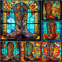 Load image into Gallery viewer, Stained Glass Chelsea-Full Round Diamond Painting-30x30cm
