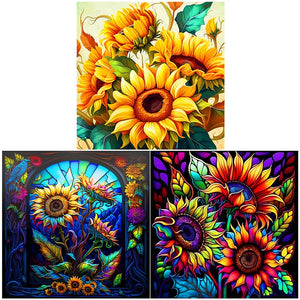 Flower-Full Round Diamond Painting-30x30cm