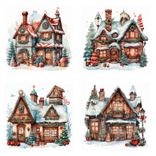 Load image into Gallery viewer, Christmas House-Full Round Diamond Painting-30x30cm
