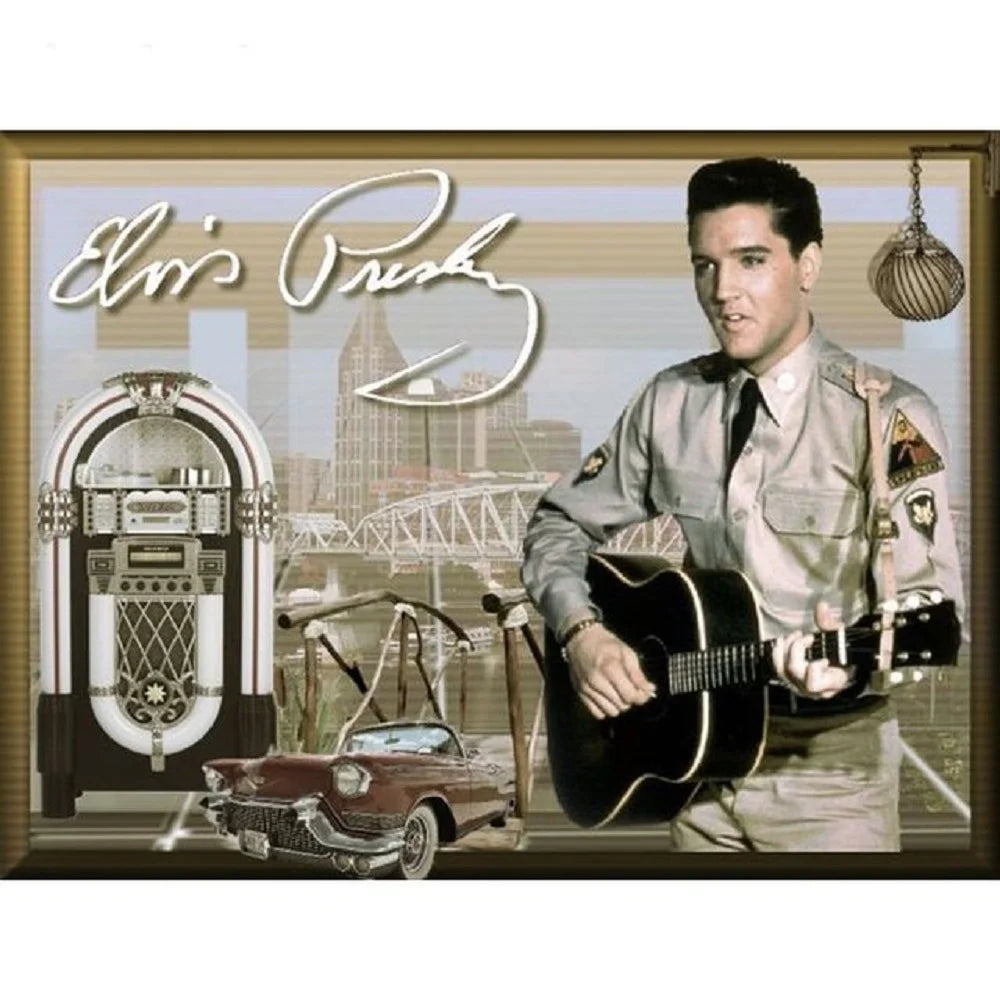 Elvis Aron Presley-Full Round Diamond Painting-40x30cm