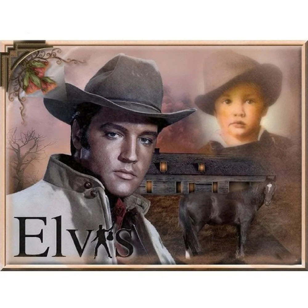 Elvis Aron Presley-Full Round Diamond Painting-40x30cm
