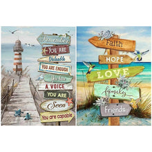 Load image into Gallery viewer, Beach Sign-Full Round Diamond Painting-30x40cm
