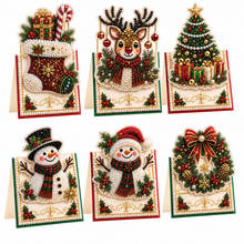 Load image into Gallery viewer, 6PCS 3D Pearl Diamond Painting DIY Cards Kit with Envelopes
