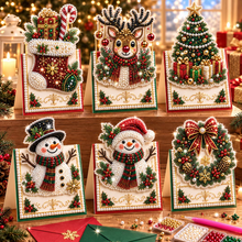 Load image into Gallery viewer, 6PCS 3D Pearl Diamond Painting DIY Cards Kit with Envelopes
