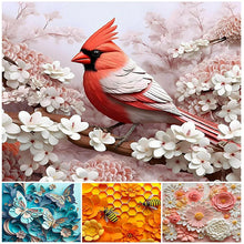 Load image into Gallery viewer, Cardina-Full Round Diamond Painting-40x30cm

