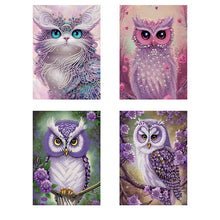 Load image into Gallery viewer, Owl-Partial Special Diamond Painting-30x40cm

