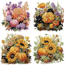 Load image into Gallery viewer, Autumn Pumpkin Sunflowers-Partial Special Diamond Painting-30x30cm
