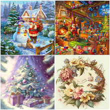 Load image into Gallery viewer, Christmas Tree-Full Round Diamond Painting-30x30cm
