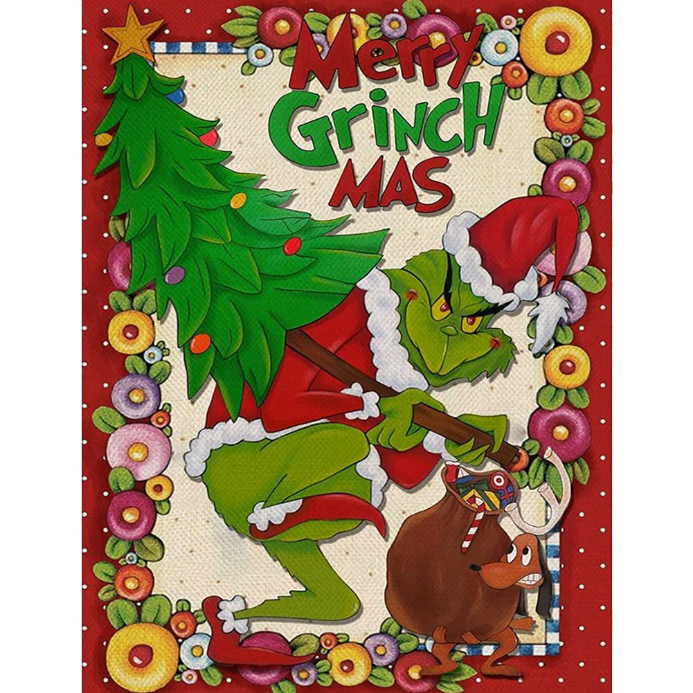 Christmas Monster-Full Round Diamond Painting-30x40cm