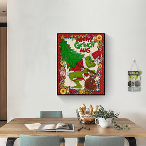 Christmas Monster-Full Round Diamond Painting-30x40cm