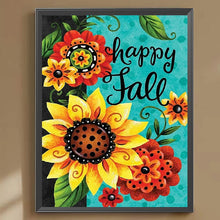Load image into Gallery viewer, Sunflower Calligraphy And Painting-Full Round Diamond Painting-30x40cm
