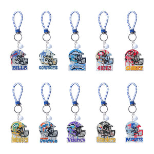 NFL-Double Side Drill-Diamond Keychain