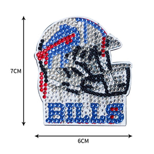 NFL-Double Side Drill-Diamond Keychain