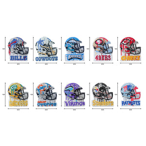 NFL-Double Side Drill-Diamond Keychain
