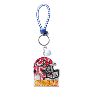 NFL-Double Side Drill-Diamond Keychain