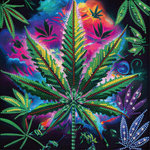 Load image into Gallery viewer, Marijuana Leaf-Partial Special Diamond Painting-30x30cm
