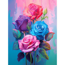 Load image into Gallery viewer, Flower-Full Round Diamond Painting-30x40cm
