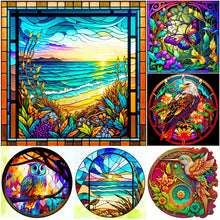 Load image into Gallery viewer, Stained Glass Animal-Full Round Diamond Painting-30x30cm
