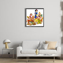 Load image into Gallery viewer, Snow White and the Dwarfs-Full Round Diamond Painting-30x30cm
