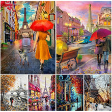 Load image into Gallery viewer, Paris Streets-Full Round Diamond Painting-30x40cm
