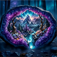 Load image into Gallery viewer, Amethyst blütenbaum- Round Diamond Painting-40x40cm
