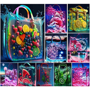 Flower In Bag-Full Round Diamond Painting-30x40cm