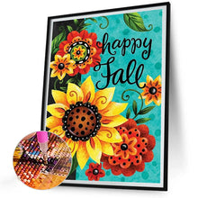 Load image into Gallery viewer, Sunflower Calligraphy And Painting-Full Round Diamond Painting-30x40cm
