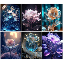 Load image into Gallery viewer, Crystal Flower-Full Round Diamond Painting-30x40cm

