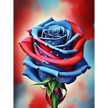 Load image into Gallery viewer, Independence Day Flag Rose-Full Round Diamond Painting-30x40cm
