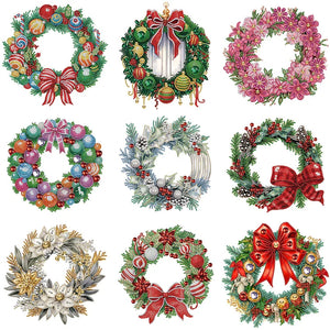 Christmas Wreath-Partial Special Diamond Painting-30x30cm