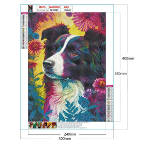 Dream Dog-Full Round Diamond Painting-30x40cm