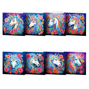 8/12Pcs/Set-Owl/Cross-Diamond Greeting Cards