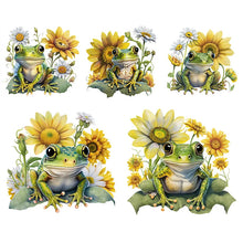 Load image into Gallery viewer, Sunflower Frog-Full Round Diamond Painting-30x30cm
