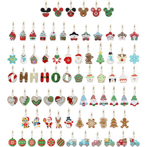 5/6Pcs/Set-Christmas-Double Side Drill-Diamond Keychain